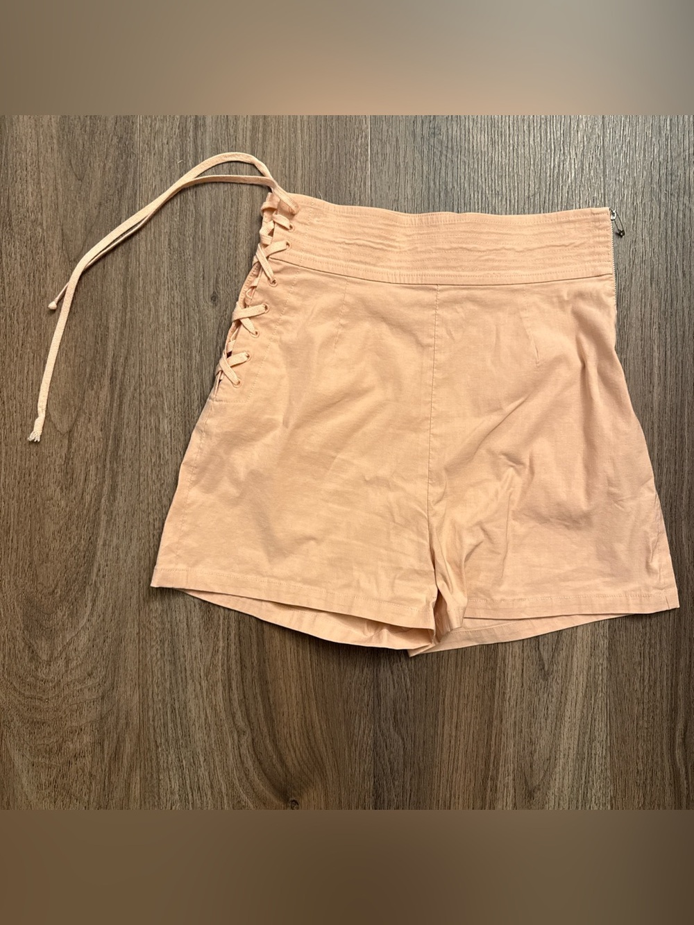 SEA New York pink lace up highwaisted short size 0